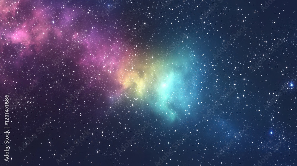 Cosmic Nebula: A Celestial Tapestry of Stars and Nebulous Clouds Cosmic Nebula: A Celestial Tapestry of Stars and Nebulous Clouds
