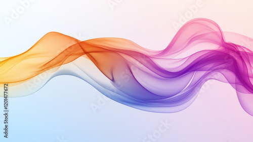 Colorful Wave of Translucent Fabric