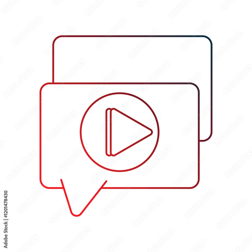 video chat gradient outline icon with white background vector stock illustration video chat gradient outline icon with white background vector stock illustration
