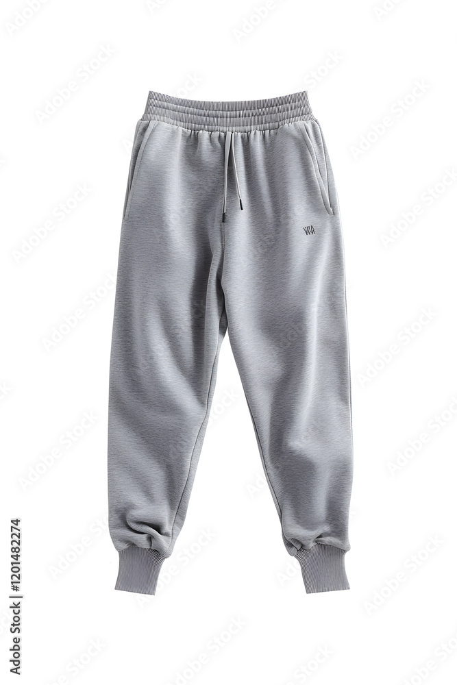 Blank grey sport man's sweatpants mockup, front view, isolated on white background Blank grey sport man's sweatpants mockup, front view, isolated on white background