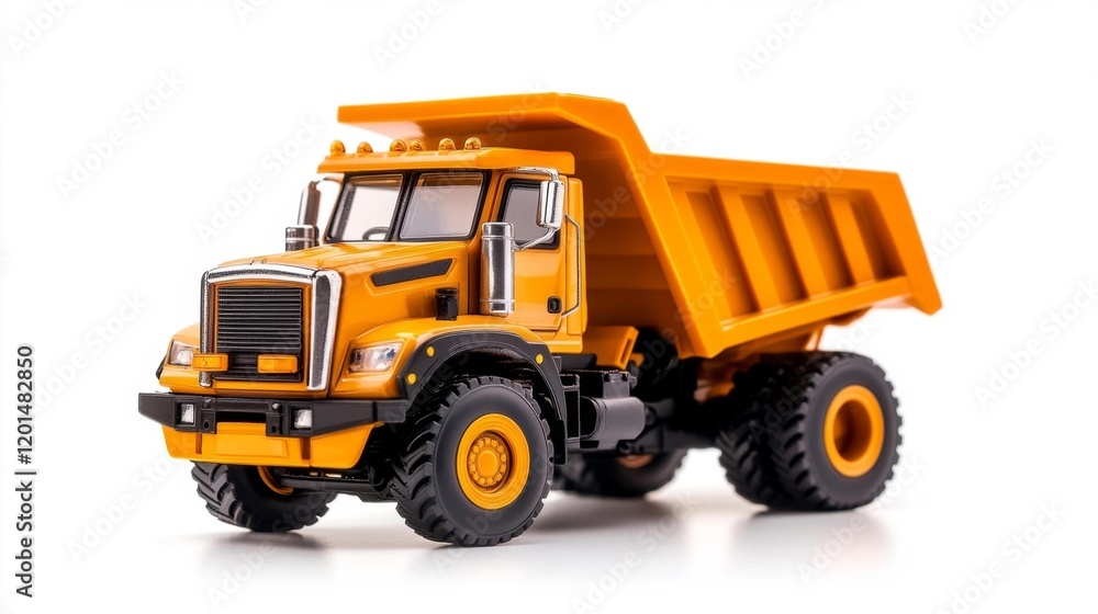 Fototapeta premium Dump Truck Isolated on White Background. Generative AI