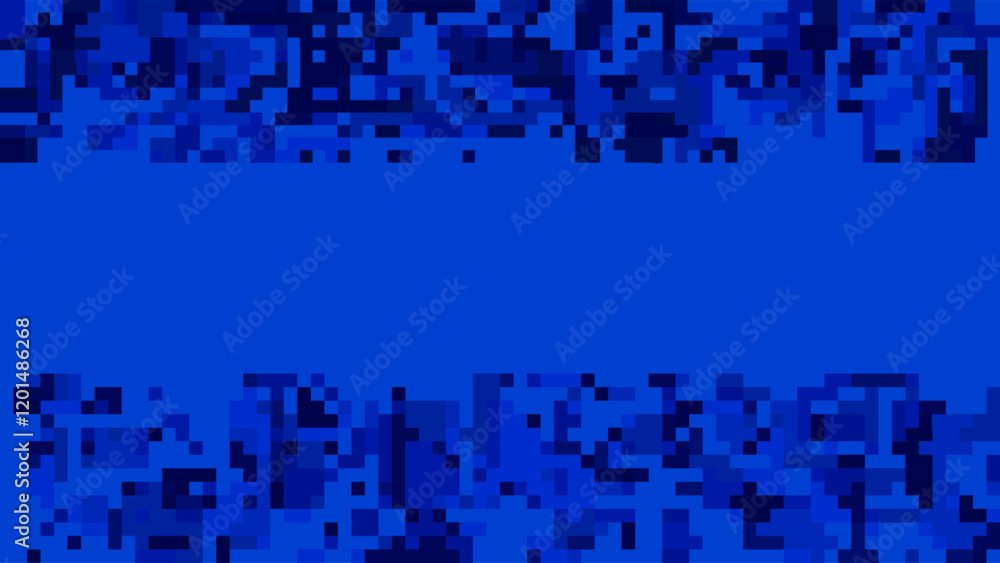 Fototapeta premium ABSTRACT ILLUSTRATION CUBE BLUE COLOR. DIGITAL BUSINESS BACKGROUND MOSAIC GRID DESIGN VECTOR 