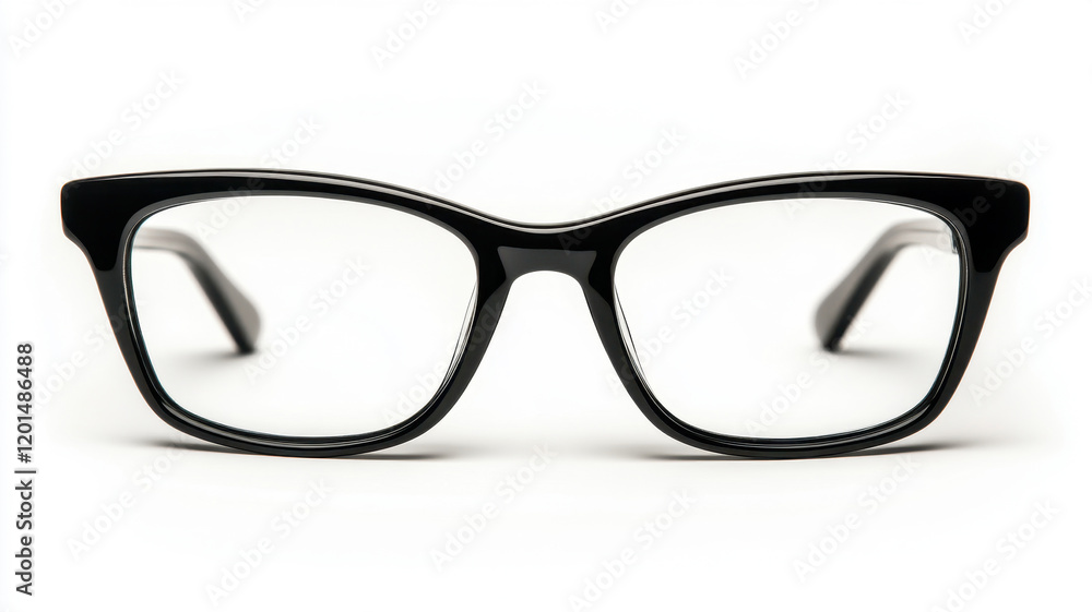 Stylish reading glasses isolated on white background for eyewear display and fashion marketing Stylish reading glasses isolated on white background for eyewear display and fashion marketing