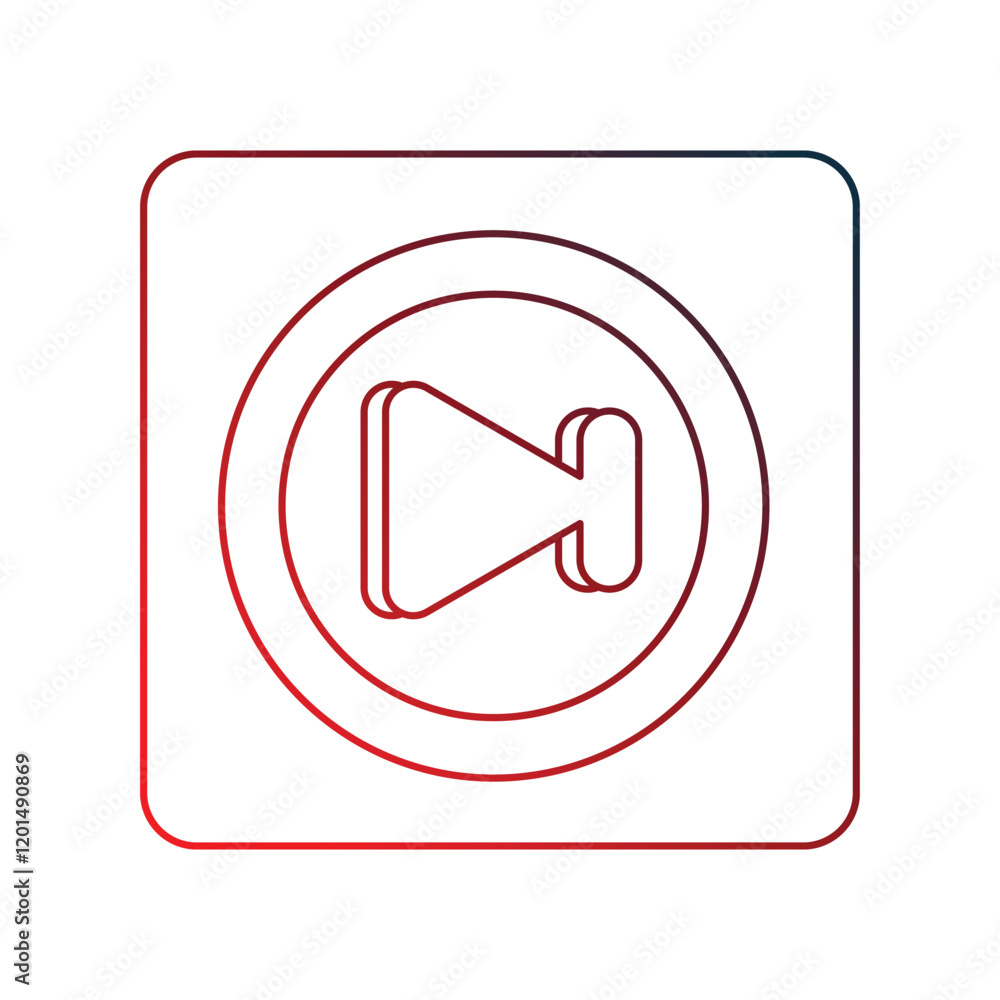 play button gradient outline icon with white background vector stock illustration play button gradient outline icon with white background vector stock illustration