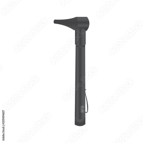 This is a sleek 3D digital design of a modern medical otoscope