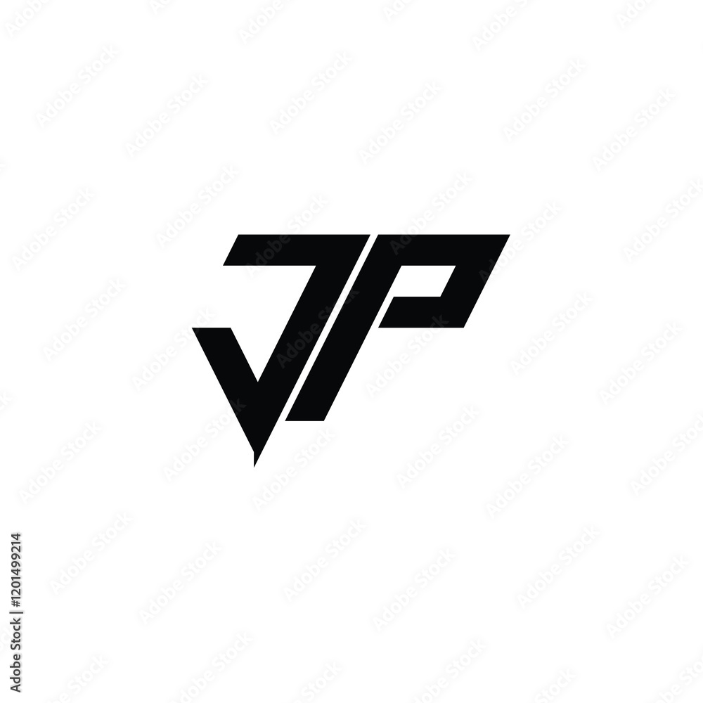 JP monogram logo design letter text name symbol monochrome logotype alphabet character simple logo JP monogram logo design letter text name symbol monochrome logotype alphabet character simple logo