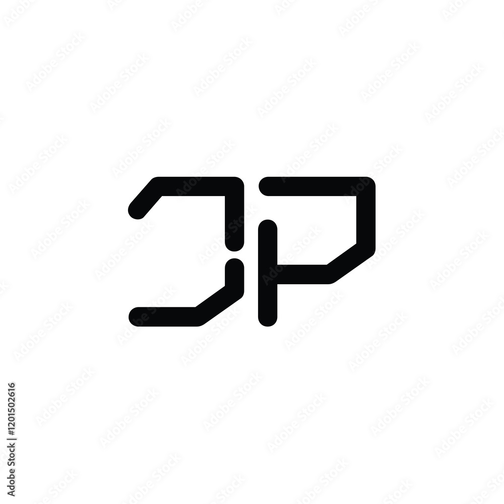 JP monogram logo design letter text name symbol monochrome logotype alphabet character simple logo JP monogram logo design letter text name symbol monochrome logotype alphabet character simple logo