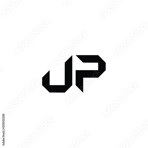 Free Download JP monogram logo design letter text name symbol monochrome logotype alphabet character simple logo - GFXLoad