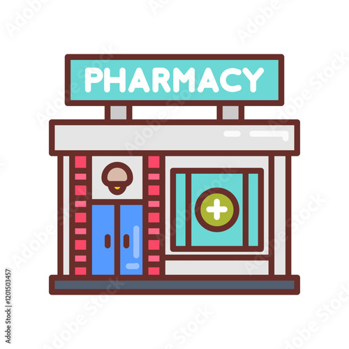 Pharmacy Filled Icons , Vector illustration