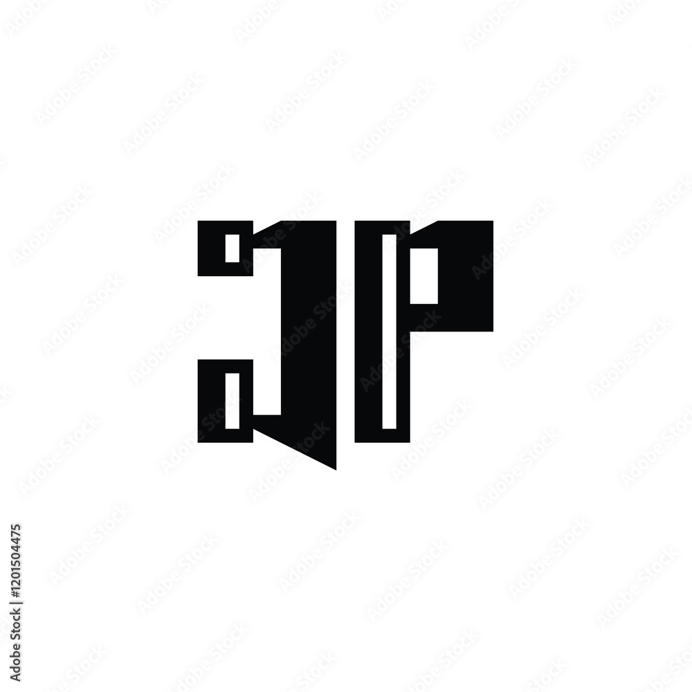JP monogram logo design letter text name symbol monochrome logotype alphabet character simple logo JP monogram logo design letter text name symbol monochrome logotype alphabet character simple logo