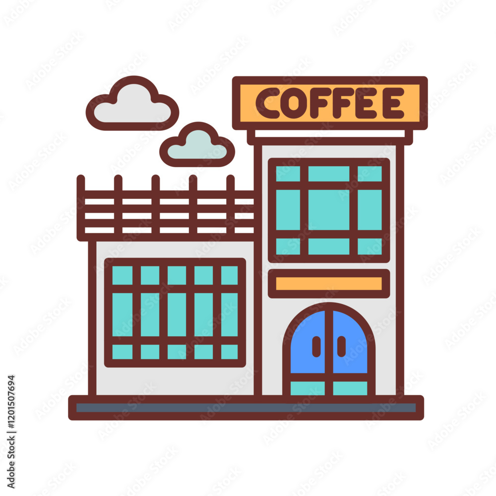 Coffee Shop Filled Icons , Vector illustration Coffee Shop Filled Icons , Vector illustration