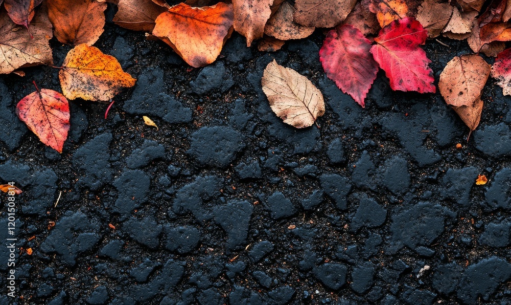 High-magnification image of a leaf's edge on black asphalt, leaf edge, texture patterns, botanical photography, macro photography High-magnification image of a leaf's edge on black asphalt, leaf edge, texture patterns, botanical photography, macro photography