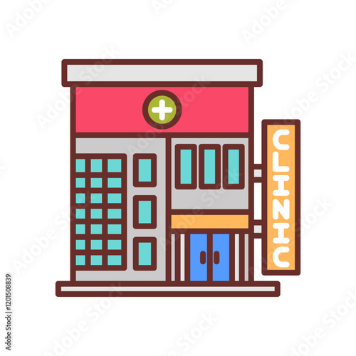 Clinic Filled Icons , Vector illustration