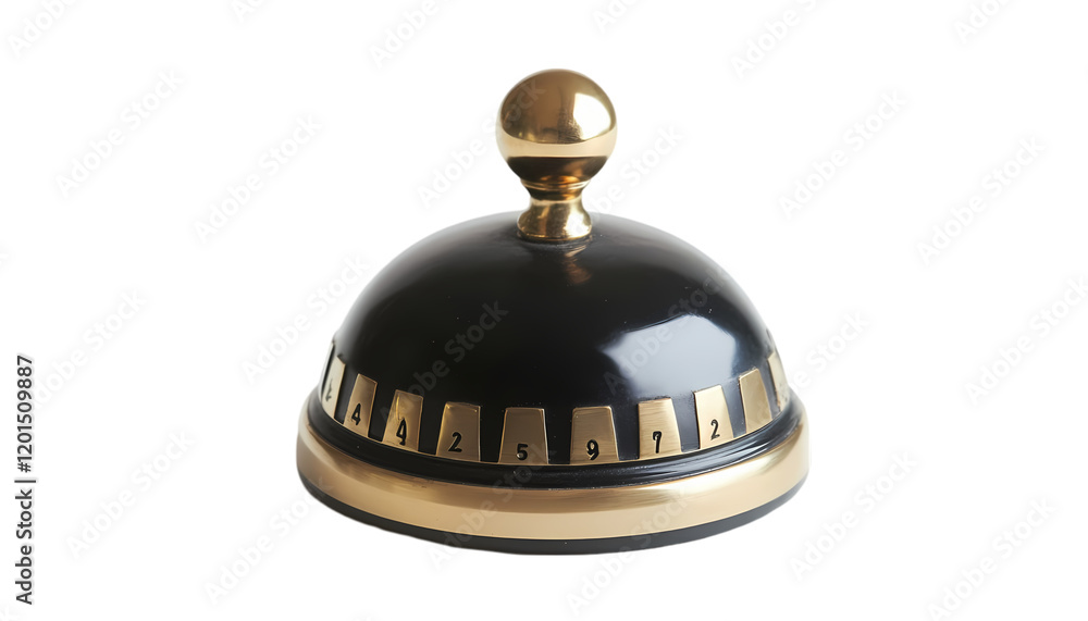 Elegant Black Gold Hotel Reception Desk Bell Service Call Button icon help dark brass shiny retro Elegant Black Gold Hotel Reception Desk Bell Service Call Button icon help dark brass shiny retro