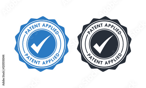 Patent applied design logo template illustration