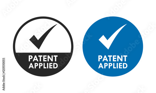 Patent applied design logo template illustration