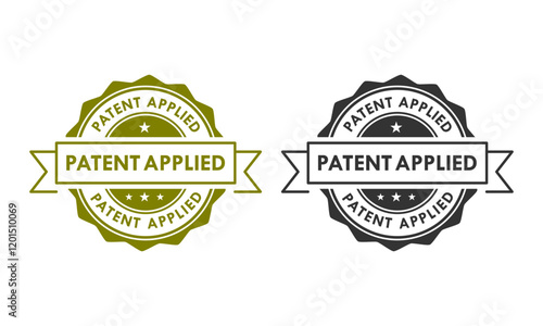 Patent applied design logo template illustration