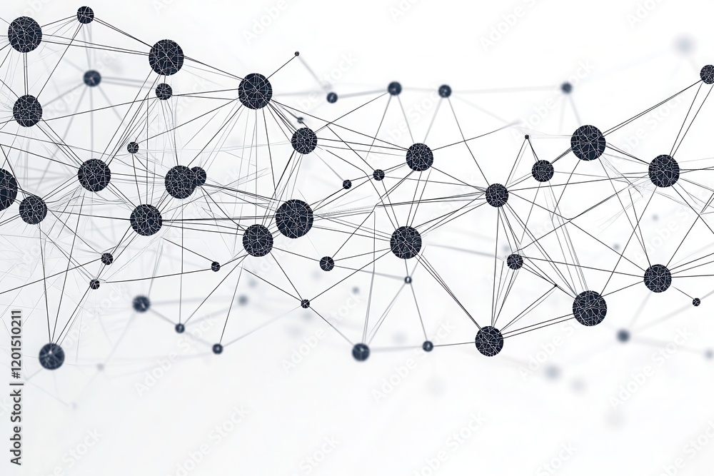 Abstract Vector Illustration of Interconnected Threads Representing Data Networking and Digital Connections in a Clean and Modern Design Abstract Vector Illustration of Interconnected Threads Representing Data Networking and Digital Connections in a Clean and Modern Design