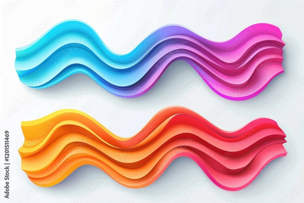 Flowing colorful waves showcasing creative abstract motion and dynamic design elements Flowing colorful waves showcasing creative abstract motion and dynamic design elements