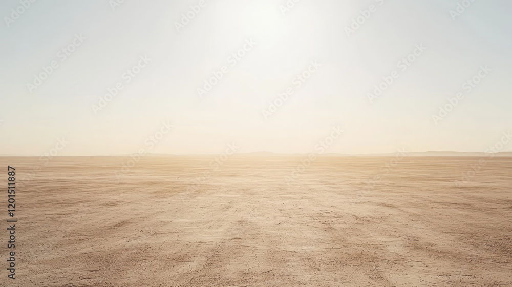 Naklejka premium Vast Desert Landscape Under a Bright Sun