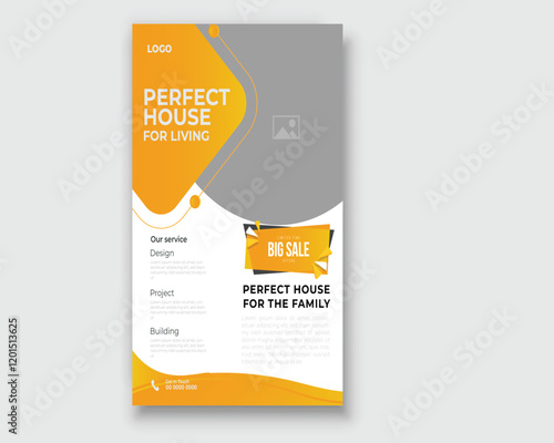 Free vector flat furniture flyer design template