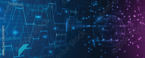 Technology abstract shapes for business or science project