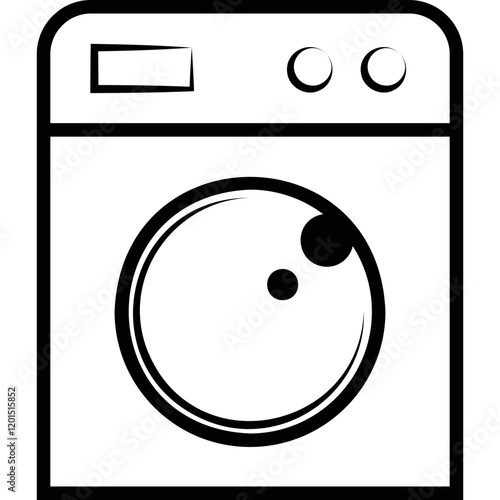 Simple vector icon washing machine
