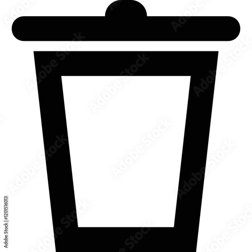 Simple vector icon trash can