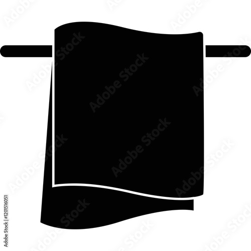Simple vector icon towel