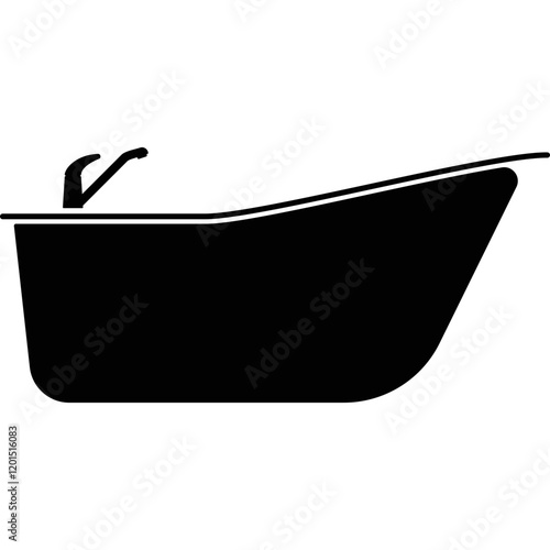 Simple vector icon bath
