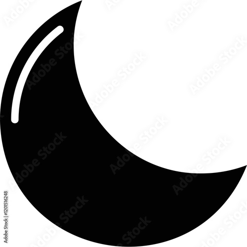 Simple vector icon moon
