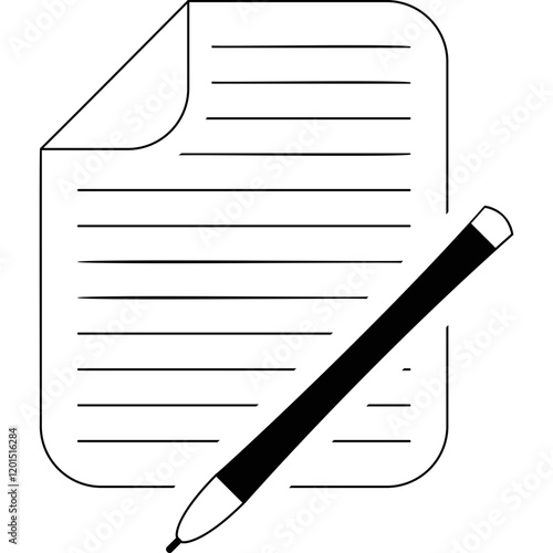 Simple vector icon notepad