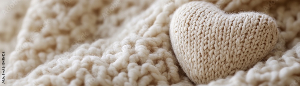Soft knitted fabric in light beige tones creates a warm and inviting atmosphere, featuring a small heart accent for a perfect romantic setting. Ideal for Valentine's Day designs Soft knitted fabric in light beige tones creates a warm and inviting atmosphere, featuring a small heart accent for a perfect romantic setting. Ideal for Valentine's Day designs