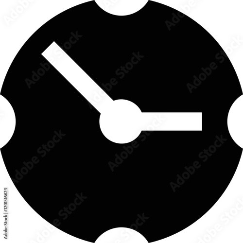 Simple vector icon clock