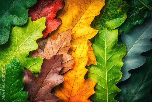 Wallpaper Mural Four seasons, leaves of trees in different seasons: fall, winter, spring, summer. Torontodigital.ca