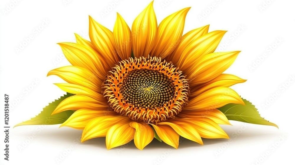 Fototapeta premium Artistic sunflower painting with bold brushstrokes and vivid colors, evoking warmth, positivity, and rustic charm. The textured design emphasizes natural beauty. Generative AI.