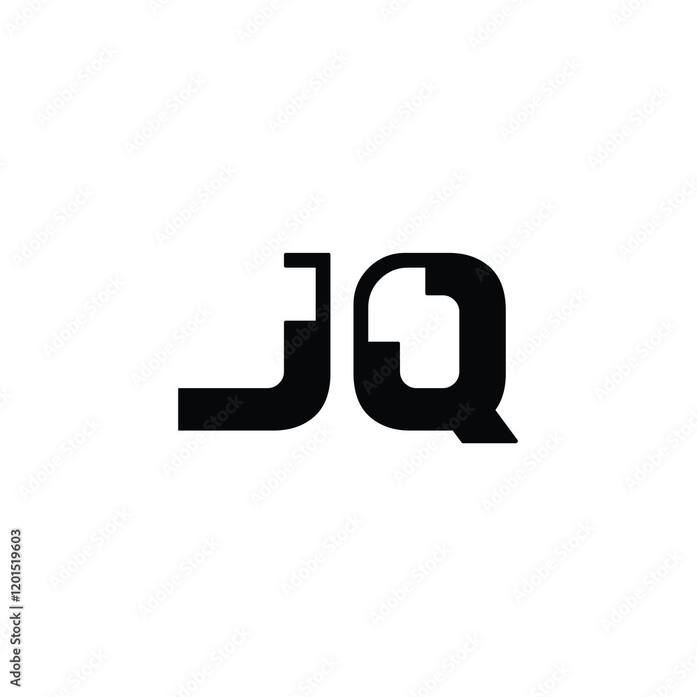 JQ monogram logo design letter text name symbol monochrome logotype alphabet character simple logo JQ monogram logo design letter text name symbol monochrome logotype alphabet character simple logo