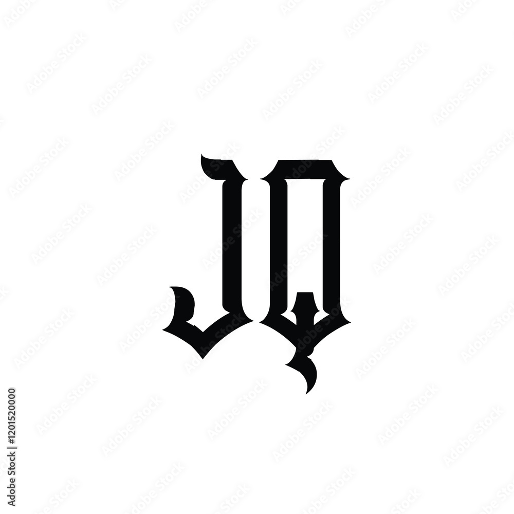 JQ monogram logo design letter text name symbol monochrome logotype alphabet character simple logo JQ monogram logo design letter text name symbol monochrome logotype alphabet character simple logo
