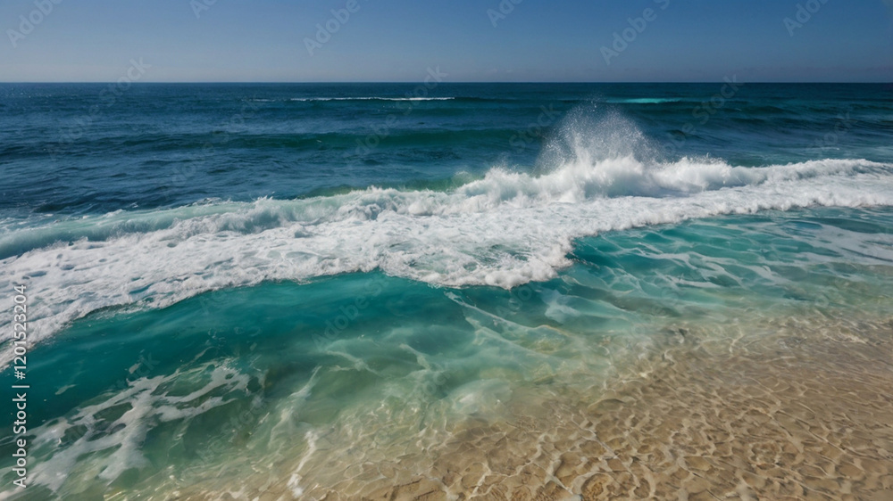 Fototapeta premium waves on the beach