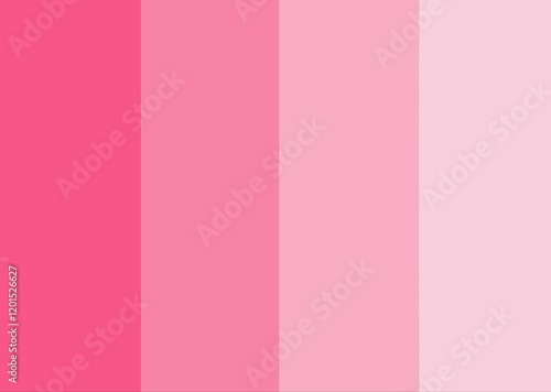Pink tone scheme from dark to light . Baby pink color palette set
