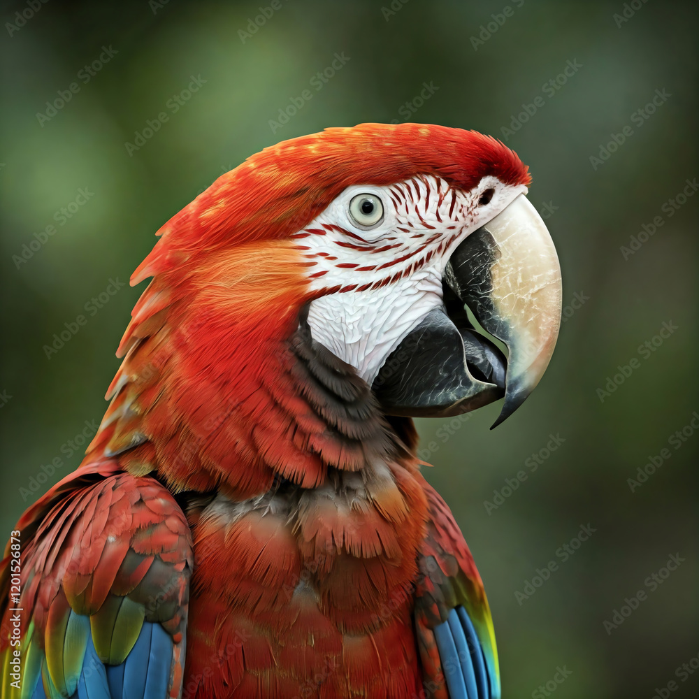Fototapeta premium red and yellow macaw