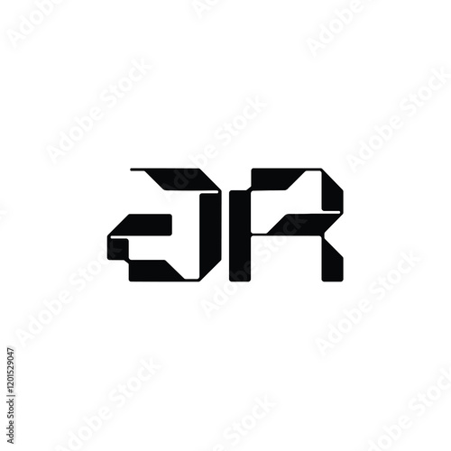 Free Download JR monogram logo design letter text name symbol monochrome logotype alphabet character simple logo - GFXLoad