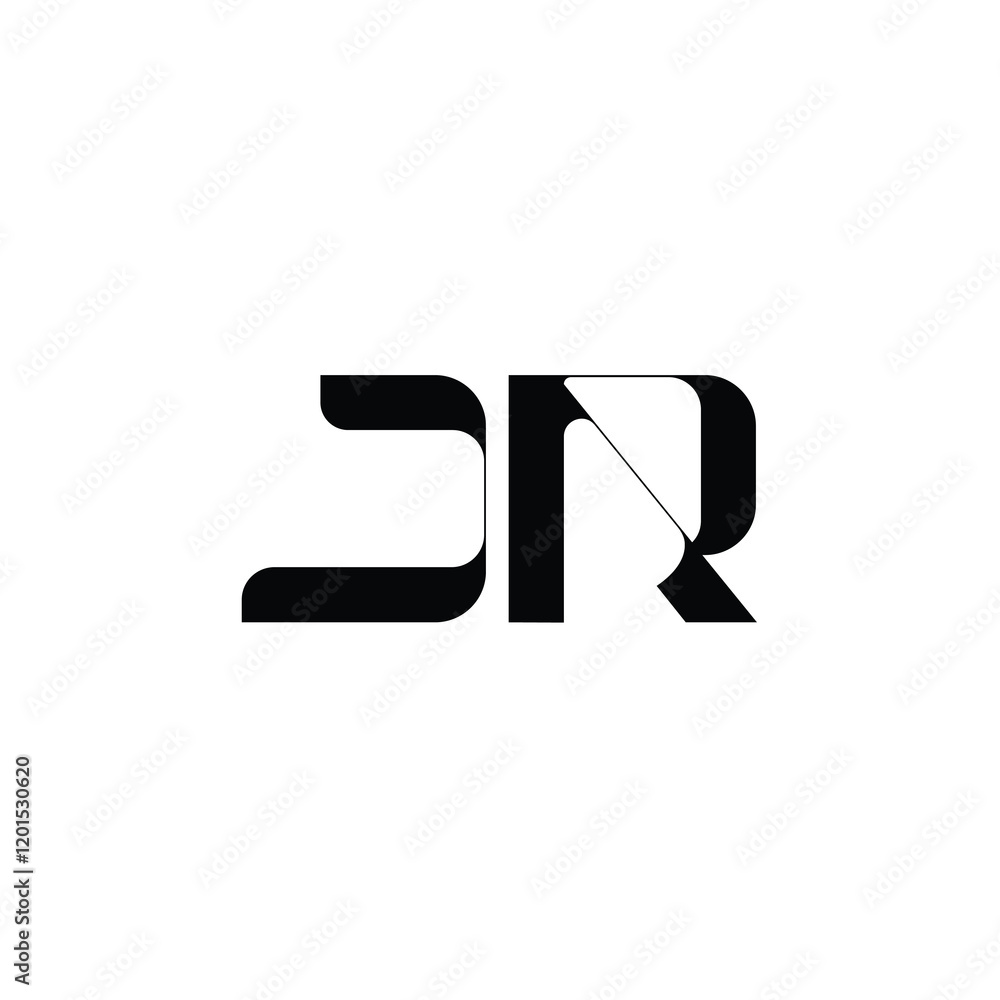JR monogram logo design letter text name symbol monochrome logotype alphabet character simple logo JR monogram logo design letter text name symbol monochrome logotype alphabet character simple logo