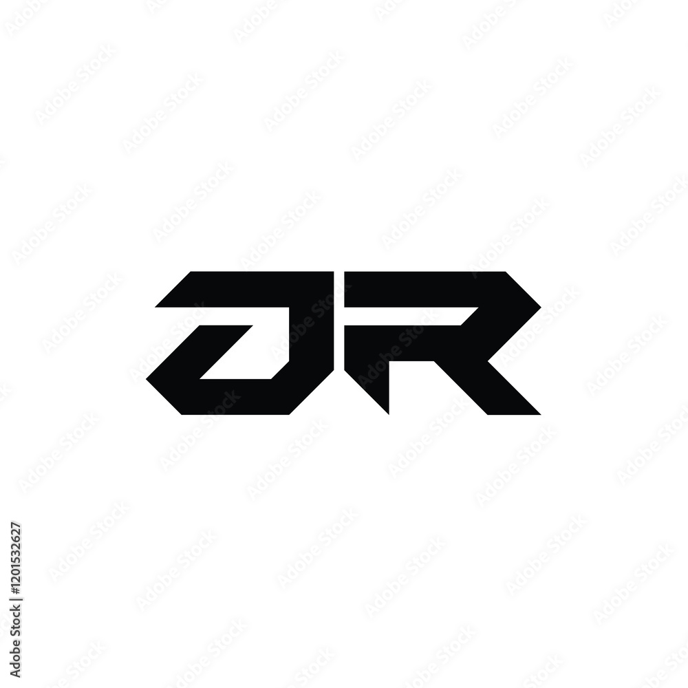 JR monogram logo design letter text name symbol monochrome logotype alphabet character simple logo JR monogram logo design letter text name symbol monochrome logotype alphabet character simple logo