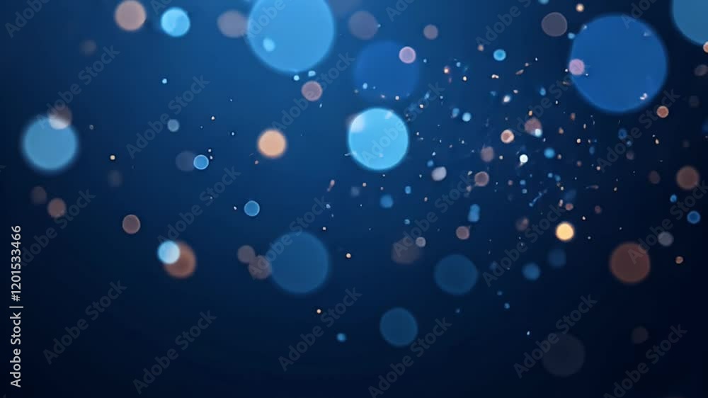 Abstract Blue Background with Defocused Lights and Sparkling Dust Abstract Blue Background with Defocused Lights and Sparkling Dust