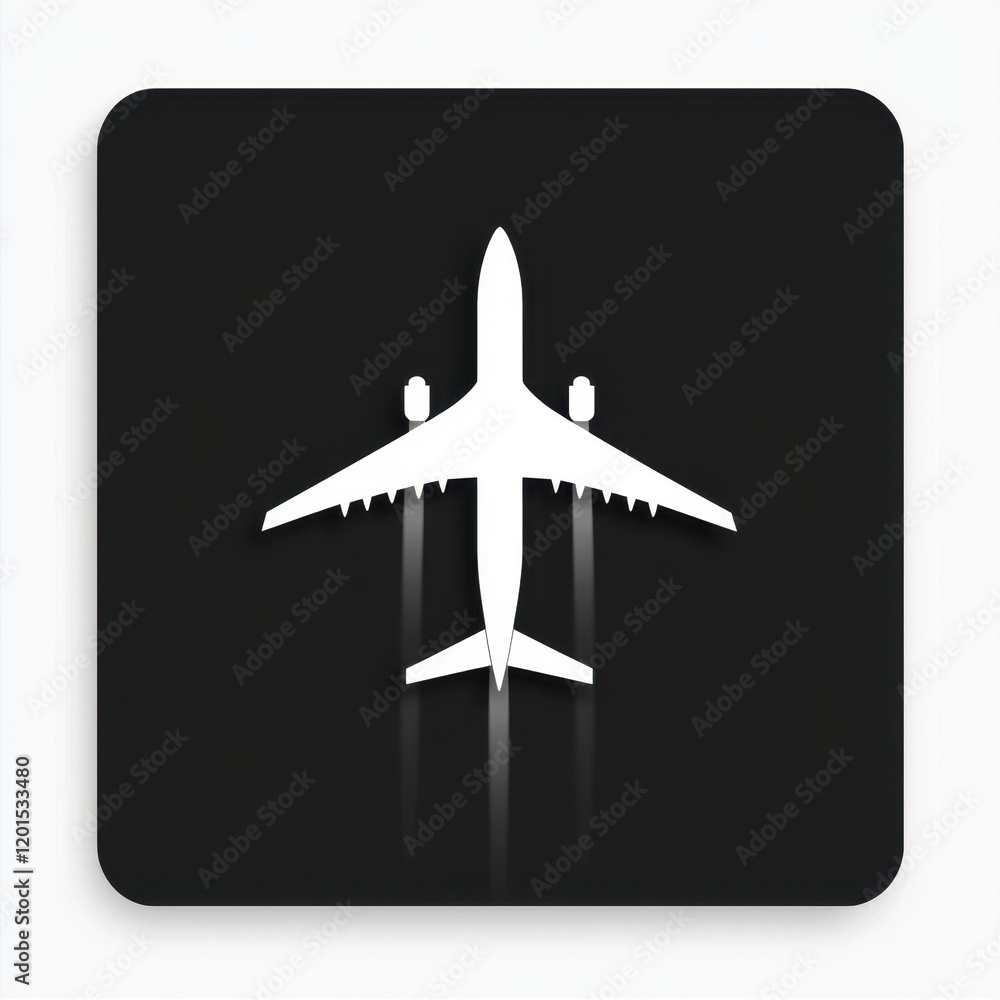 clean graphic of airplane silhouette against dark background, symbolizing flight clean graphic of airplane silhouette against dark background, symbolizing flight
