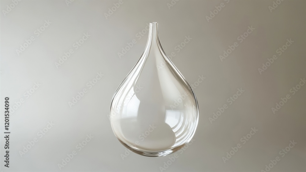 Fototapeta premium Elegant Teardrop Glass Vase