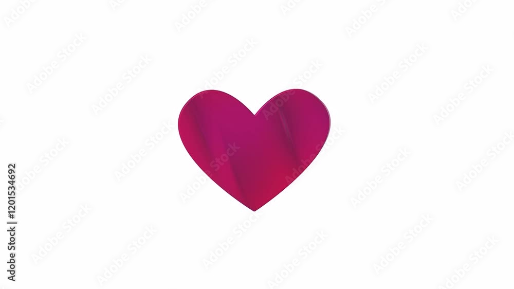 Appearing of cute simple animated heart in red and pink gradient color. Valentines Day concept Appearing of cute simple animated heart in red and pink gradient color. Valentines Day concept