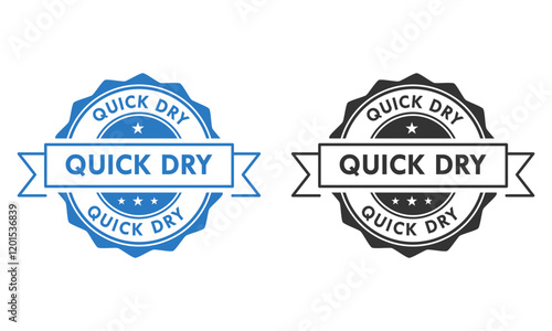 Quick dry badge logo design template illustration
