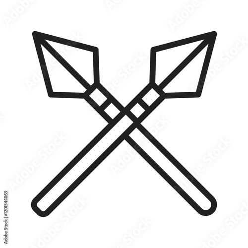 Lance icon vector image. Suitable for mobile apps, web apps and print media.